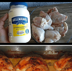 Depois que fiz frango assado na maionese nunca mais quis saber de outro tempero