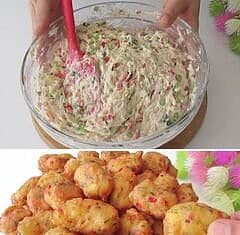 Pão de Batata Recheado Frito